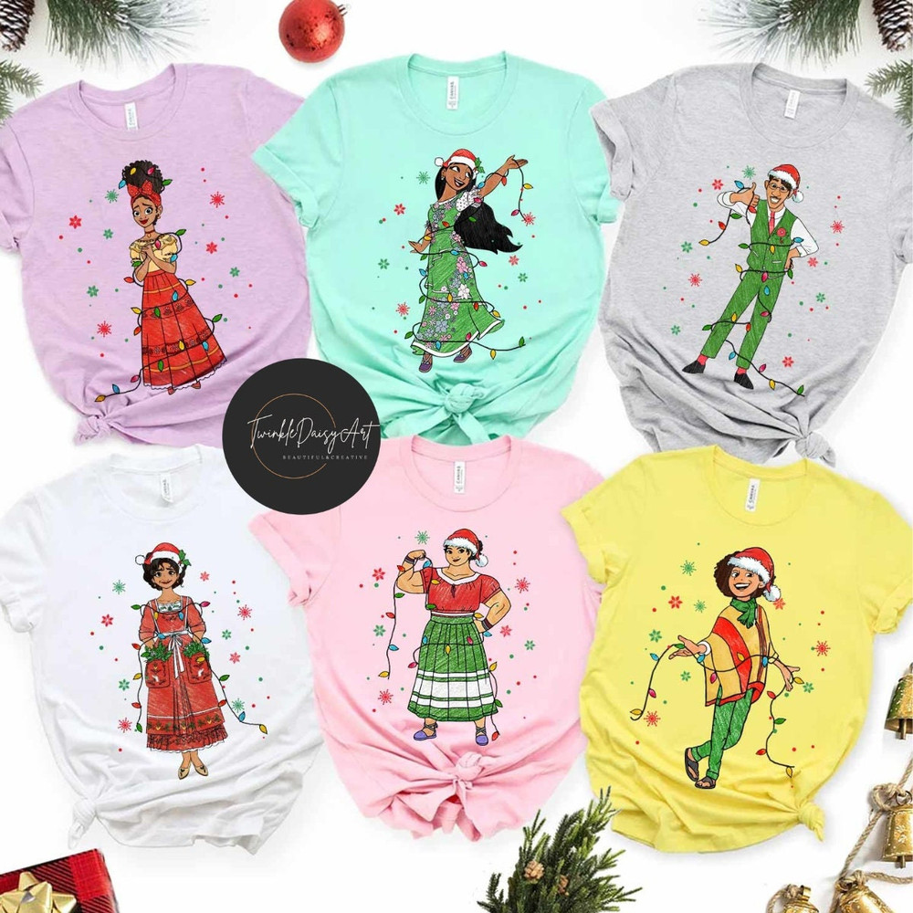 Personalized Disney Encanto Christmas shirt, The Family Madrigal Christmas shirt, Christmas lights sweatshirt, Mirabel WDW Disneyland shirt.jpg