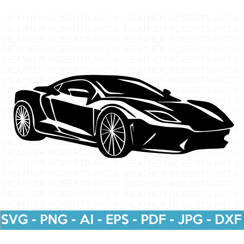 Sports Car SVG, Sports Car Silhouette, Luxury Car svg, Racing Car svg, Sports Car Clipart, Cut Files for Cricut, Silhouette.jpg