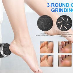 Electric Callus Remover for Feet with Vacuum, Professional Pedicure Tools Kit Rechargeable Waterproof LCD Display