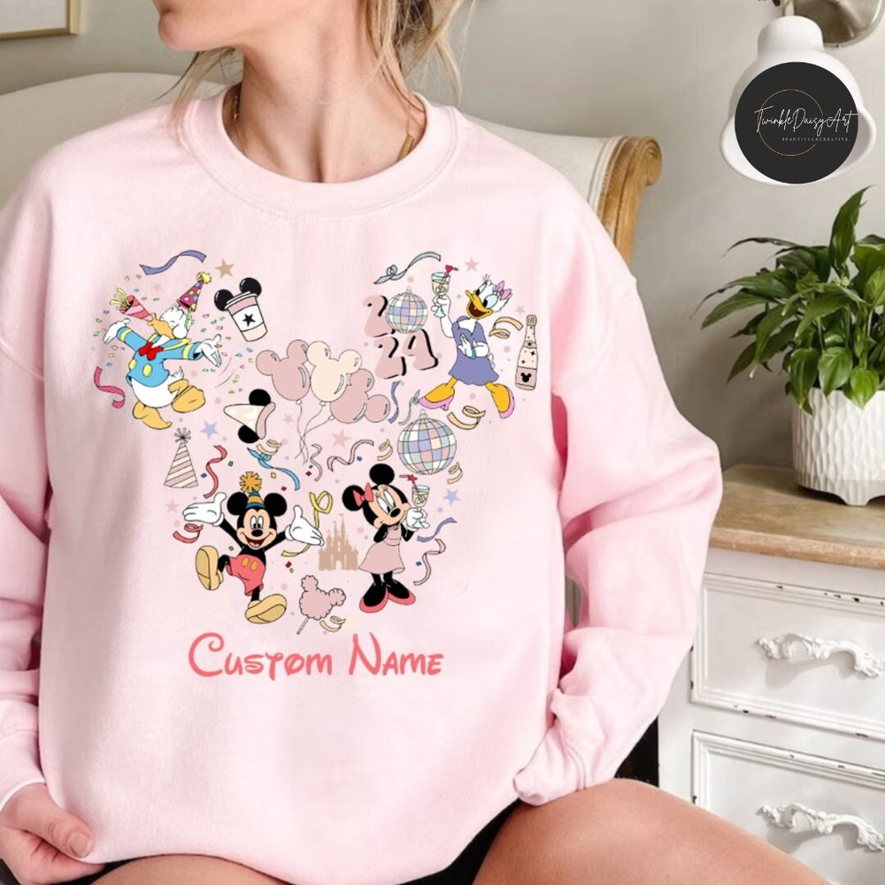 Personalized Disney Happy New Year 2024 Shirt, Mickey and Friends New Year's Eve Party 2024, Disney Family Holiday Shirt, Hello 2024 Shirt.jpg