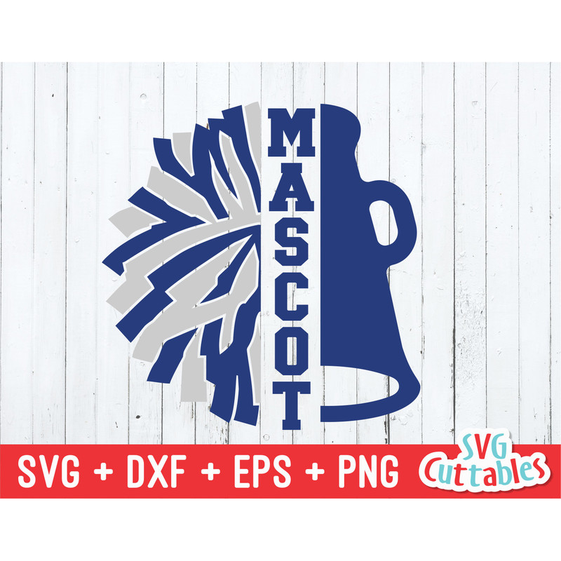 Cheer svg - Megaphone svg - Pom Pom - Cheer Cone svg - eps - dxf - png - Cheerleader svg - Cut File - Silhouette - Cricut - Digital File.jpg