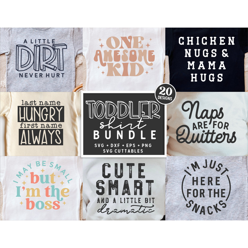 Toddler Shirt Bundle svg - Funny Cut File - Kids Shirt svg - dxf - eps - png - Toddler svg - Silhouette - Cricut - Digital File.jpg