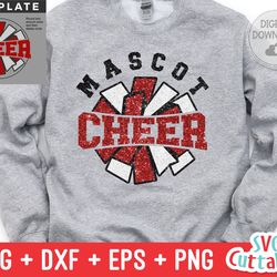 cheer svg cut file - cheer template 0055 - svg - eps - dxf - cheerleader - megaphone - silhouette - cricut - digital dow