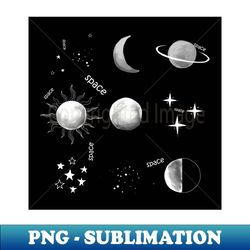 Dark Space Galaxy Art Design - PNG Transparent Sublimation File - Instantly Transform Your Sublimation Projects
