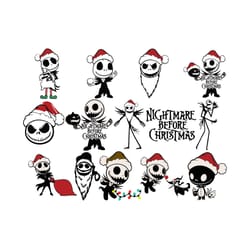 jack skellington christmas svg bundle, merry christmas svg, santa svg,holiday svg, christmas bundle, funny christmas svg