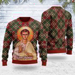 ugly christmas sweater thomas the apostle for men women