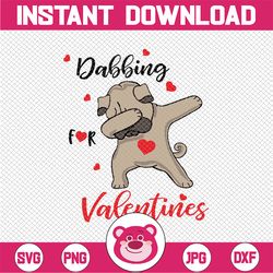 Dabbing For Valentine Dog svg, Dabbing Dog svg, Dab Valentine Dog svg, Dab Dog svg, Dab svg, Valentines Day svg, Funny D