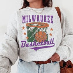 milwaukee buck, vintage milwaukee buck sweatshirtt shirt, milwaukee basketball shirt, bucks shirt, basketball fan shirt,