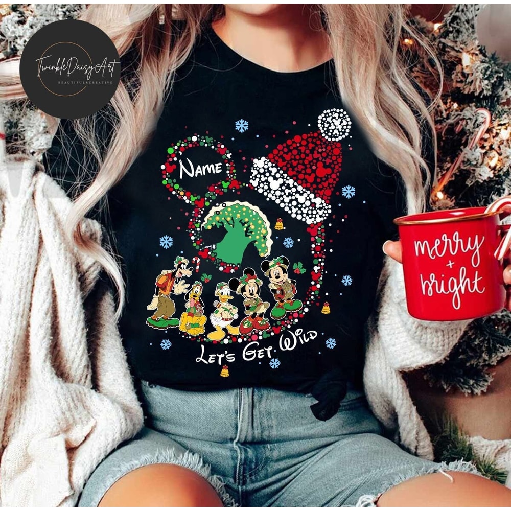 Personalized Mickey & Friends Animal Kingdom Christmas shirt, Let's Get Wild, Disney Christmas shirt, Xmas Disney Safari Trip 2023 shirt,.jpg