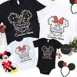 personalized mickey minnie ears disney christmas shirt, mickey's very merry christmas party 2023, disney family christma