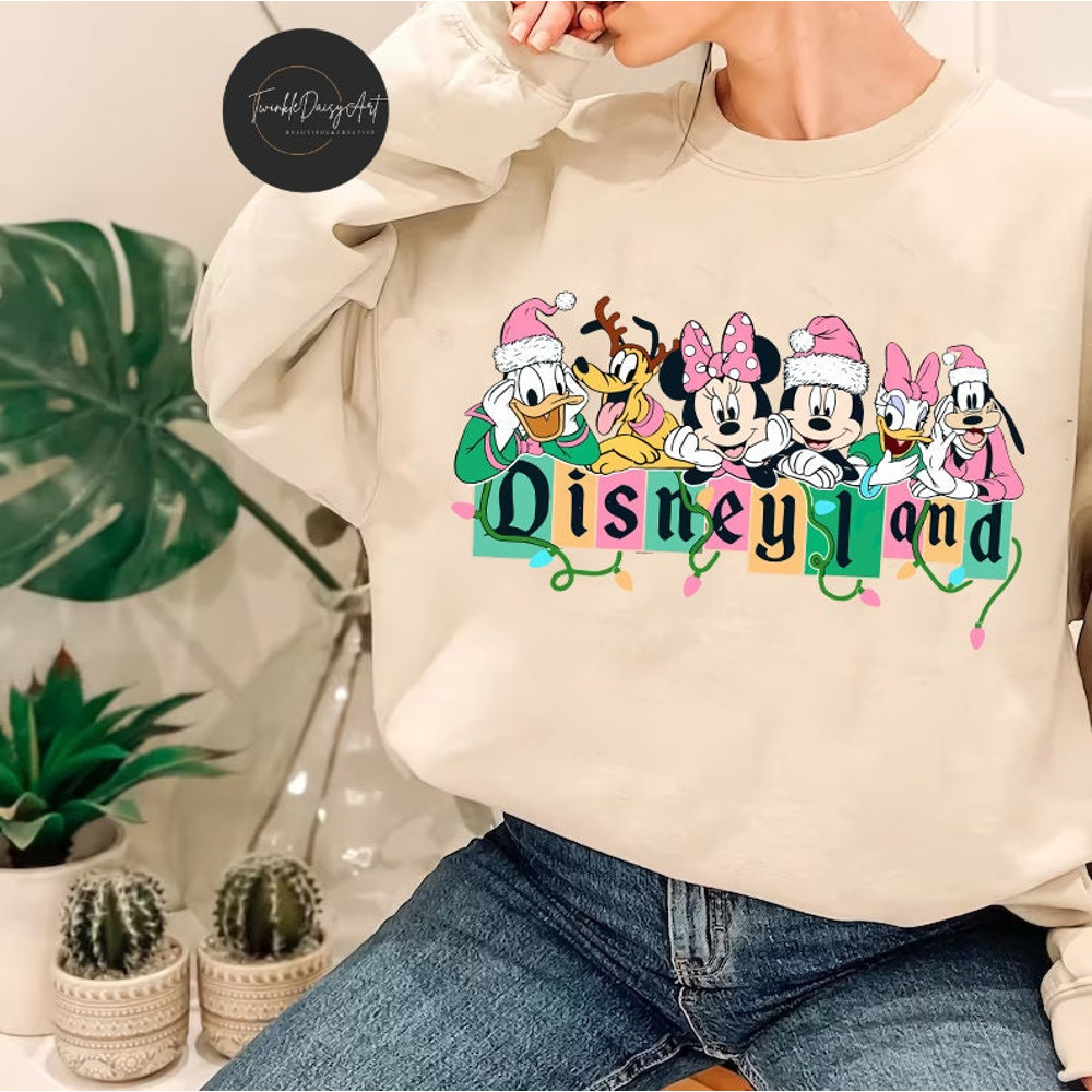 Pink Disneyland Christmas shirt, Mickey & Friends Disney Christmas shirt, Mickey's very merry Christmas shirt, Disneyland Xmas Trip shirts.jpg