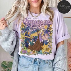 retro floral disney tangled rapunzel shirt, disney princess rapunzel flynn rider couple shirt, funny pascal lost princes