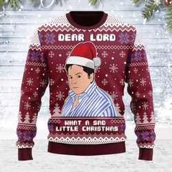 ugly christmas sweater what a sad little christmas for men women