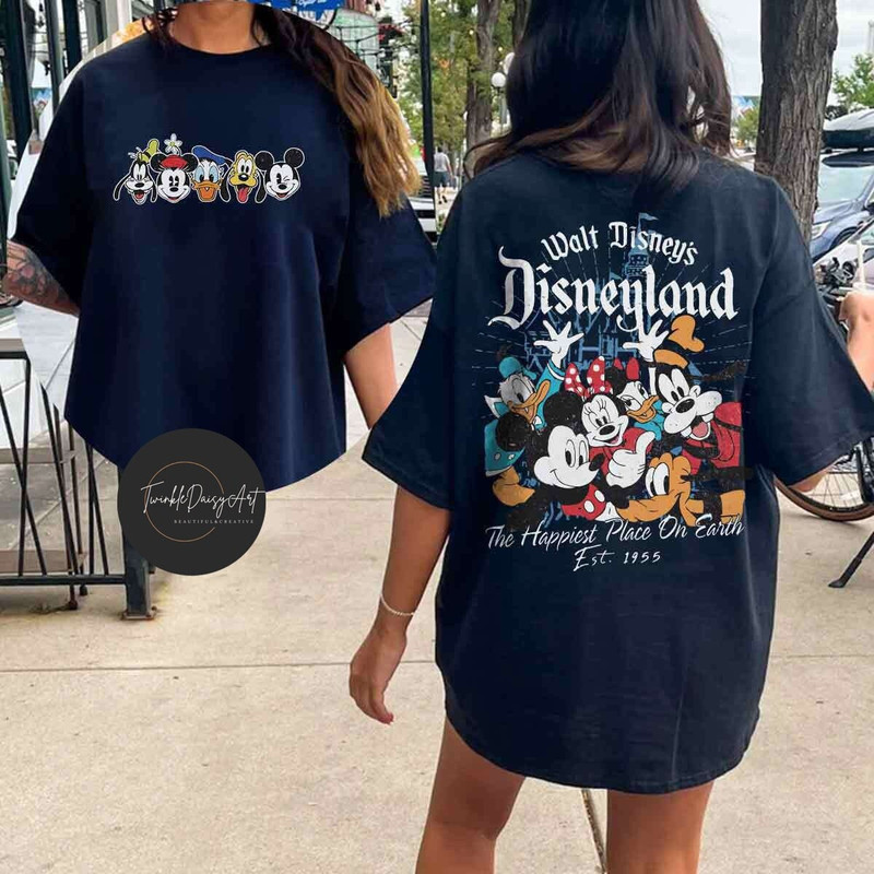 Two-sided Mickey and Friends Walt Disney's Disneyland Est 1955 Shirt, Vintage Disney Castle Concert Music Shirt, Disney Family Vacation 2023.jpg