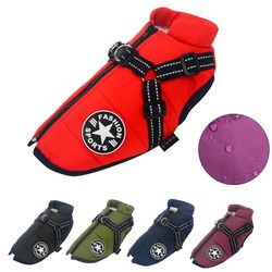 Pet Dog Jacket With Harness Winter Warm Dog Clothes Waterproof Dog Coat for Small Large Dogs