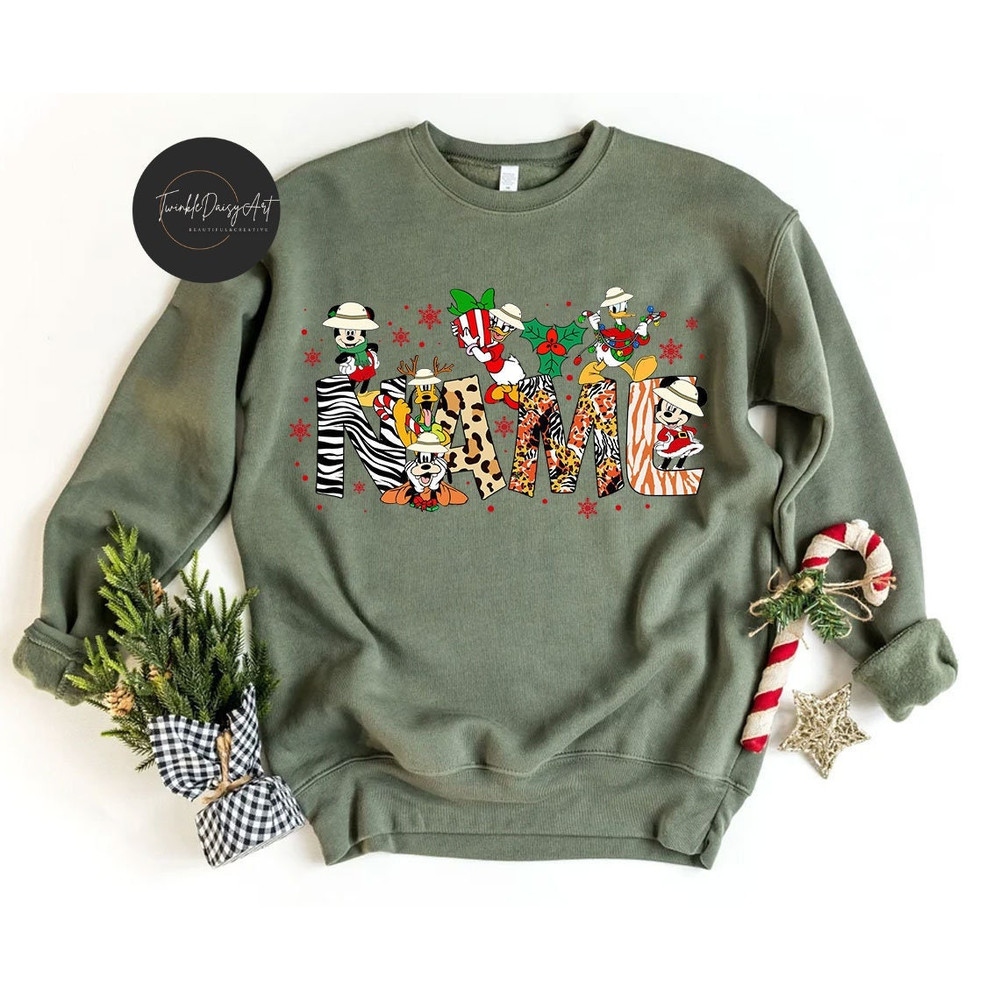 Vintage Mickey and Friends Disney Animal Kingdom Christmas shirt, Wild About Christmas shirt, Let's get wild shirt, Safari Disney Christmas.jpg