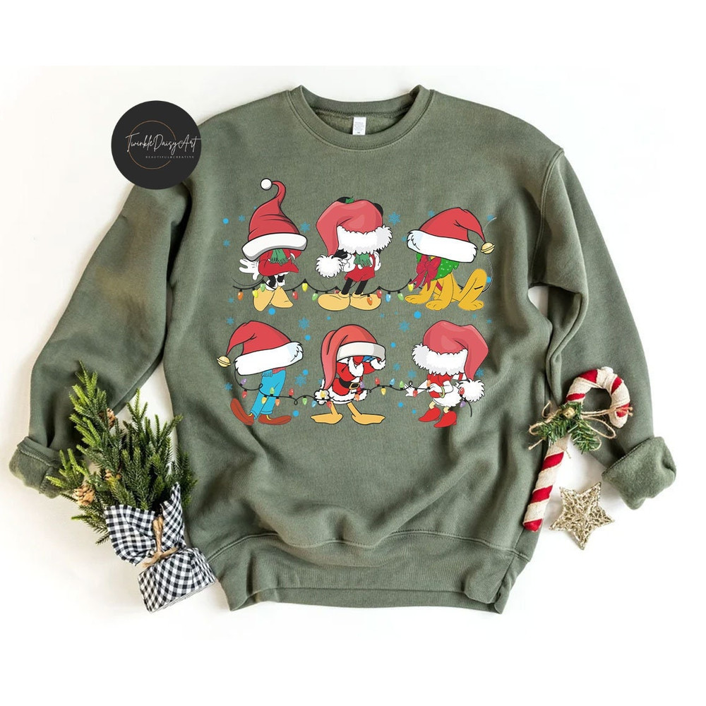 Vintage Mickey and Friends Disney Christmas shirt, Retro Christmas Tee, WDW Disneyland Xmas Matching shirt, Mickey's Very Merry Christmas.jpg