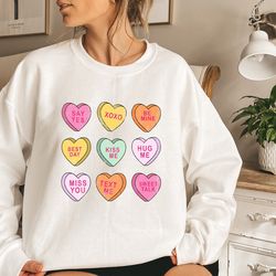 be mine sweatshirt , conversation hearts shirt , xoxo sweatshirt , valentines day shirt , couple shirt , gift for her, g