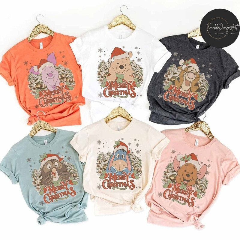 Winnie The Pooh Disney Christmas Shirt, The Pooh and Friends Merry Christmas Shirt, Disney Family Christmas Party 2023, Pooh Bear Christmas.jpg