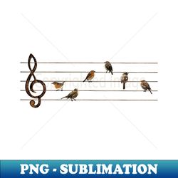 Birds musical score - PNG Transparent Sublimation Design - Capture Imagination with Every Detail