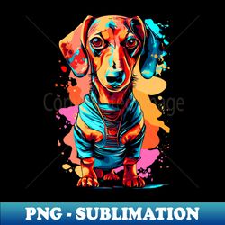 Dachshund Colorful - Cute Dachhund Puppy - Artistic Sublimation Digital File - Stunning Sublimation Graphics