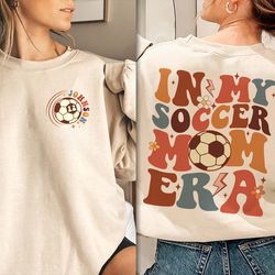 personalized soccer mom shirt , funny soccer mom shirt , custom soccer mom era shirt  with kid name, game day soccer, so