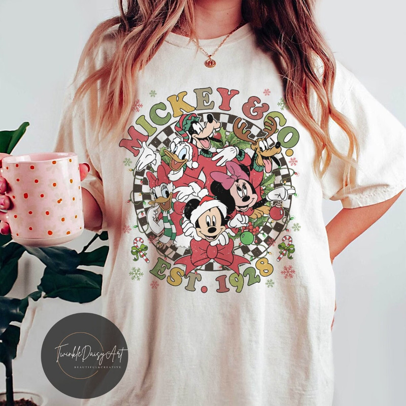 Mickey & Co. Disney Checkered Christmas shirt, Disney Mickey and friends shirt, Mickey's very merry Christmas shirt,Christmas squad crew Tee.jpg