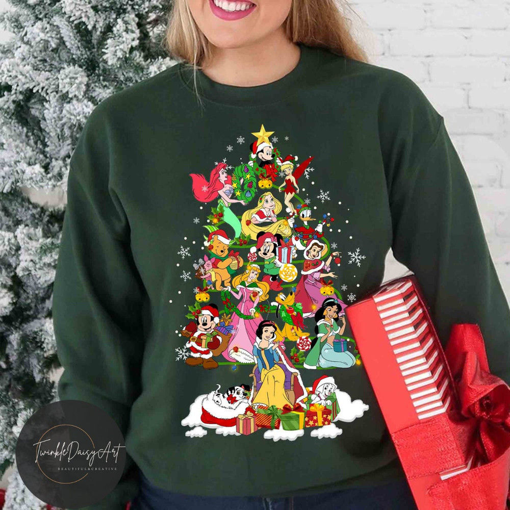 Mickey & friends Princess Christmas tree Shirt, Mickey's very merry Christmas party 2023 shirt, WDW Disneyland Christmas shirts.jpg