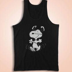 snoopy peanuts cartoon happy cute men&8217s tank top