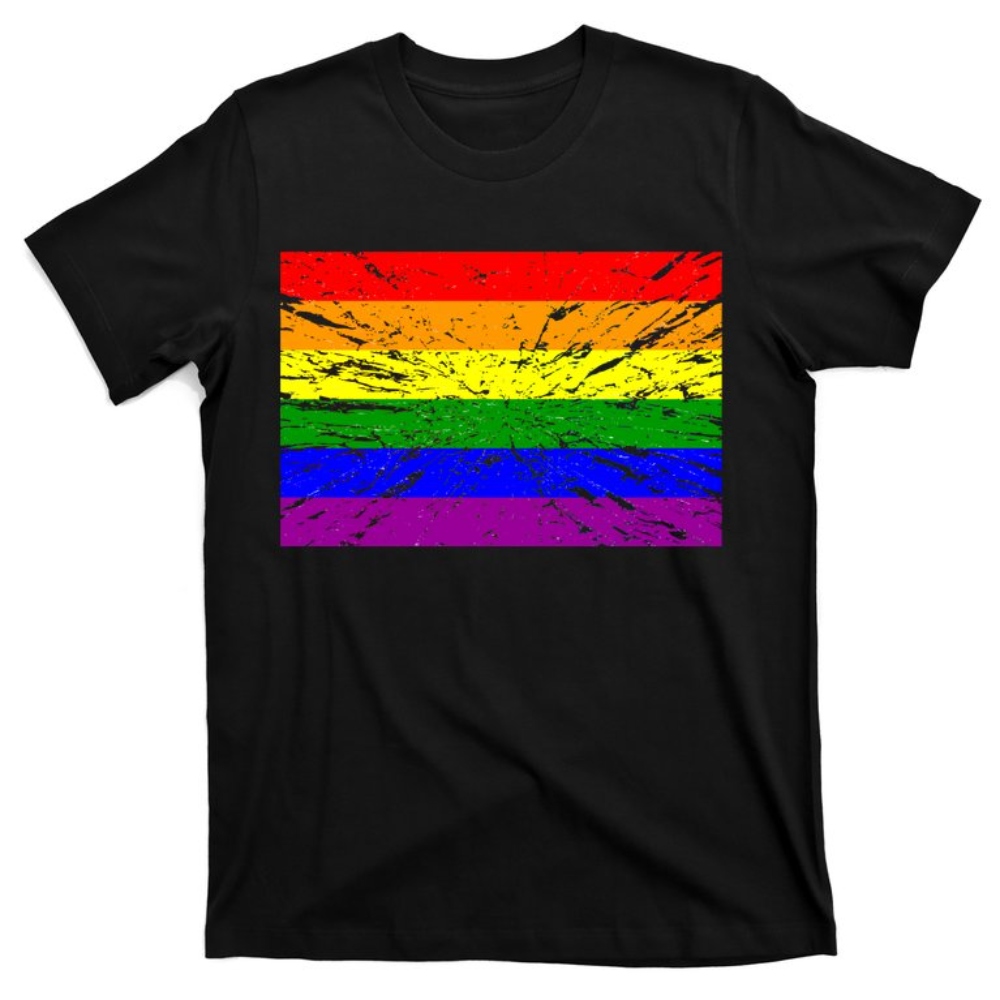 Gay Pride Flag Retro T-Shirt.jpg