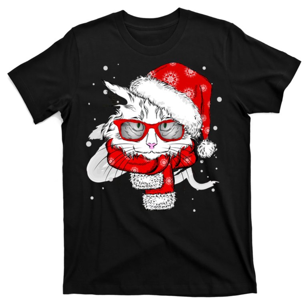Hipster Christmas Cat T-Shirt.jpg