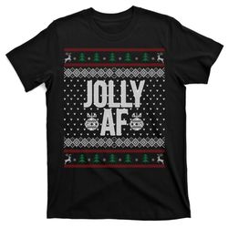 jolly af ugly christmas t-shirt