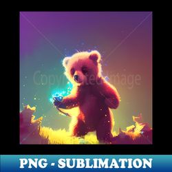 Cute baby bear exploring the world - Digital Sublimation Download File - Unleash Your Inner Rebellion