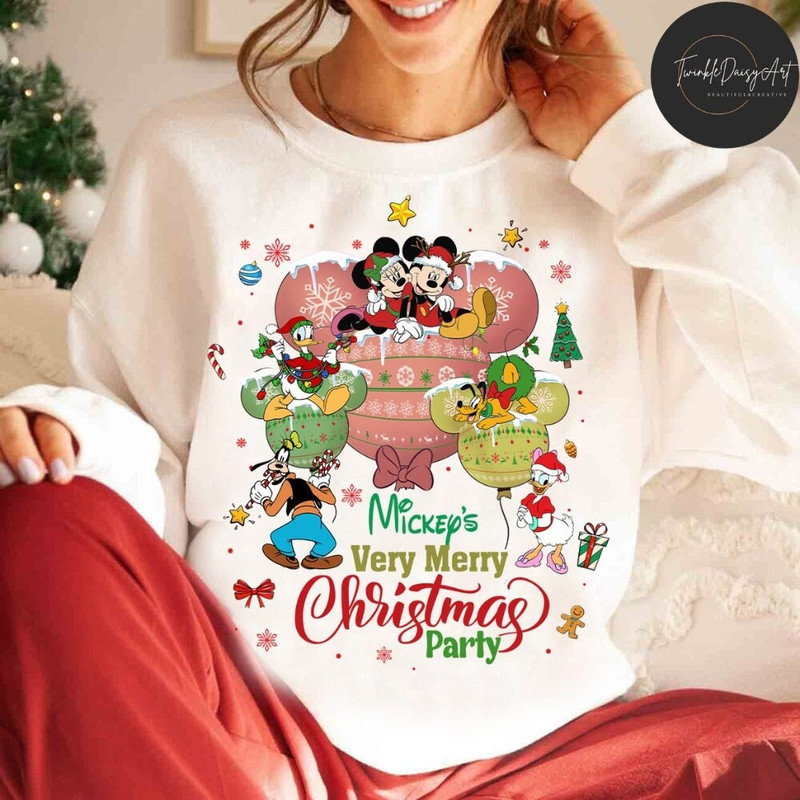 Mickey's Very Merry Christmas Party 2023 Shirt, Mickey and Friends Christmas Balloons, Disney Family Christmas Matching, Christmas Lights.jpg
