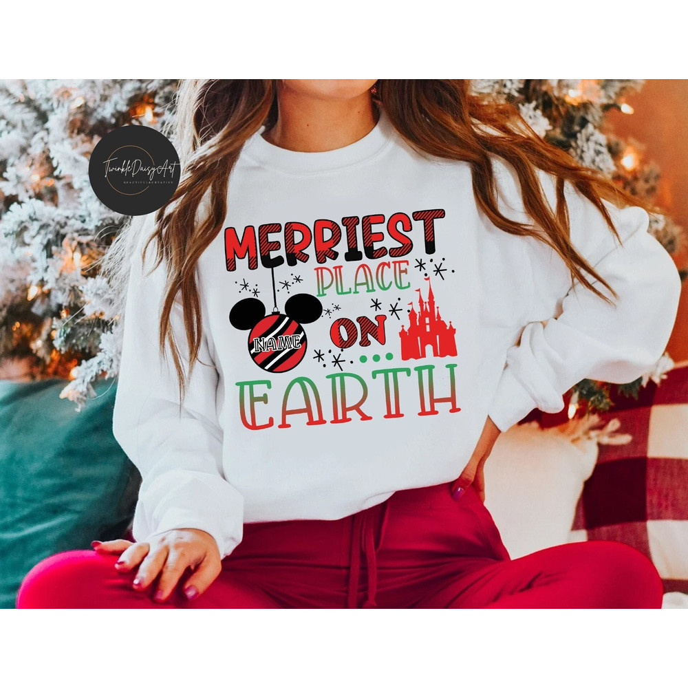 Personalized Merriest Place On Earth Disney Christmas shirt, Mickey's Very Merry Christmas Sweatshirt, Xmas Disney Matching Vacation shirts.jpg