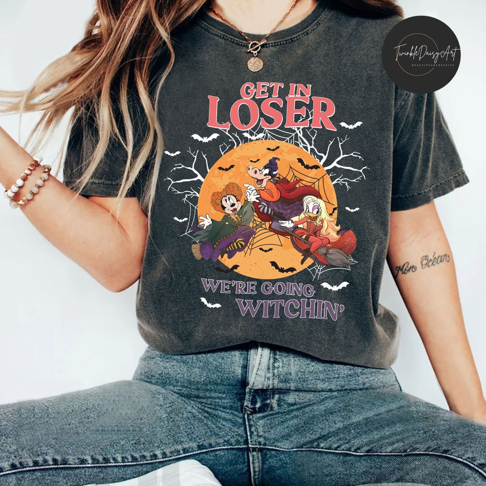 Retro Minnie Daisy Clarabelle Cosplay Hocus Pocus Shirt, Get In Loser We're Going Witchin, Sanderson Sisters Shirt, Disney Halloween shirts.jpg