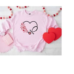 nurse valentine shirt, gift for nurse, nurse appreciation, valentine day shirt, valentine day gifts, heart stethoscope s