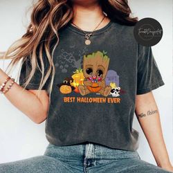 Vintage Baby Groot Halloween T-shirt, Disney Groot Shirt, Groot Trick or Treat, Disneyland Halloween Party shirts, Disne