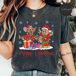 vintage jaq and gus gus christmas lights shirt, disney cinderella princess tee, disneyland disneyworld xmas party shirt,