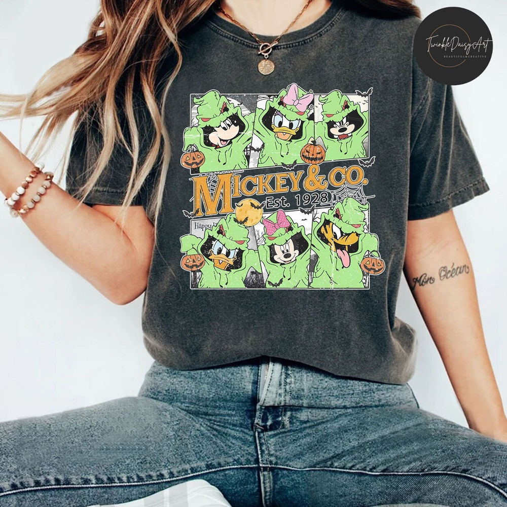 Vintage Mickey and Co Est 1928 Halloween T-shirt, Mickey & Friends Oogie Boogie Costume, Halloween Matching shirts, Disneyland Disneyworld.jpg