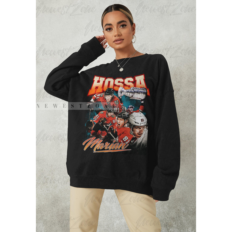 Best-Selling Player Marian Hossa Graphic Sport T-Shirt for Women and Men in the 1990sNZ192 Hoodie Graphic Tee Gift Fans.jpg