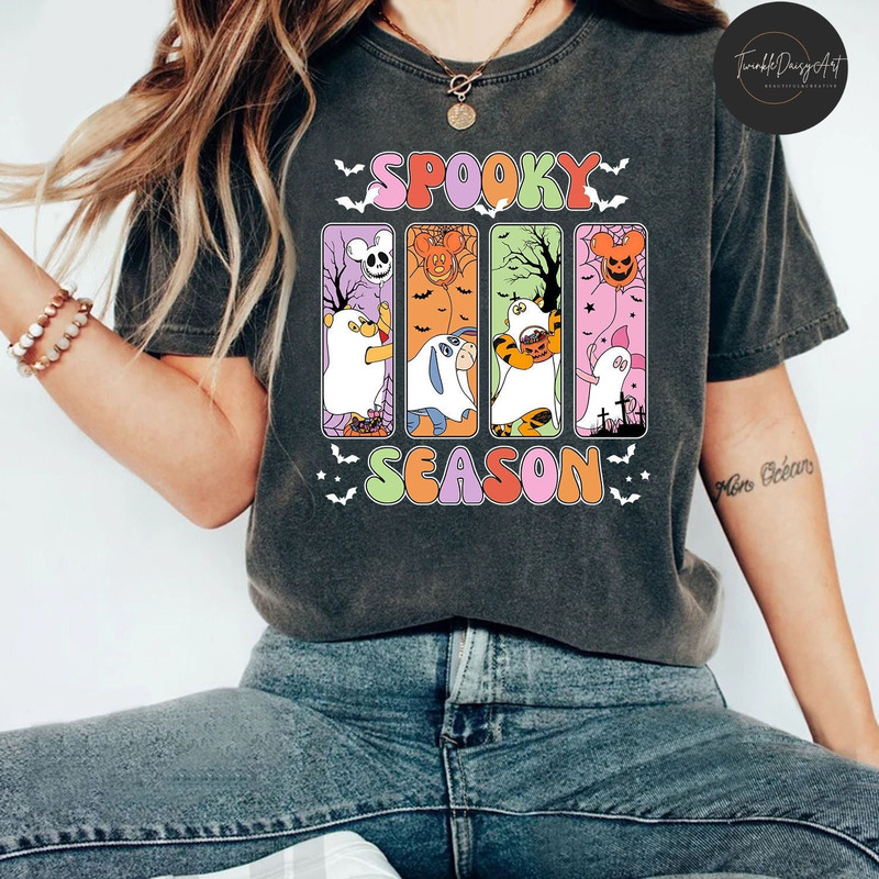 Vintage Pooh and Friends Ghost Halloween shirt, Pooh Trick or Treat shirts, Pooh Eeyore Tigger Piglet, Disney Halloween shirt, Spooky Season.jpg