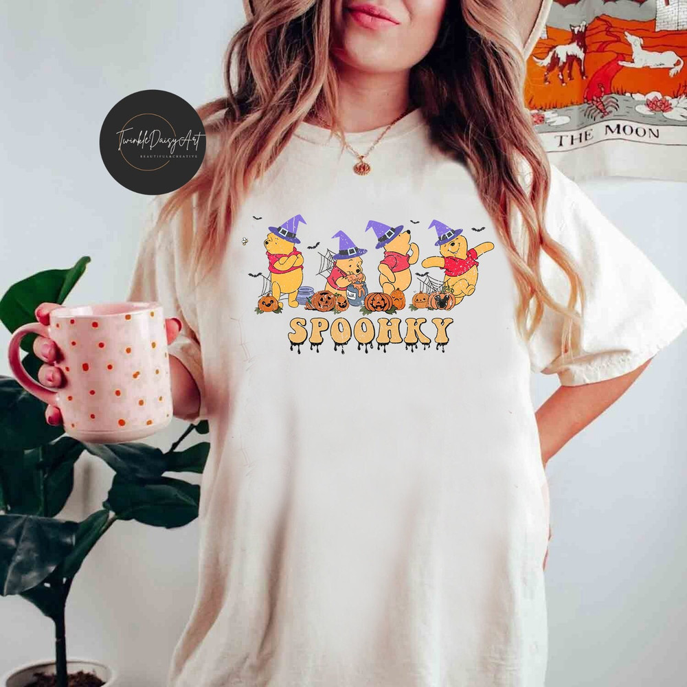 Vintage Pooh Bear Halloween Shirt, Pooh Spooky shirts, Retro Disney Halloween shirt, Disney Pumpkin Fall Season, Halloween Sweatshirt.jpg