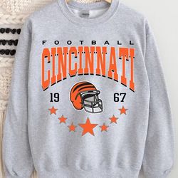 cincinnati football sweatshirt, vintage style cincinnati football crewneck, football sweatshirt