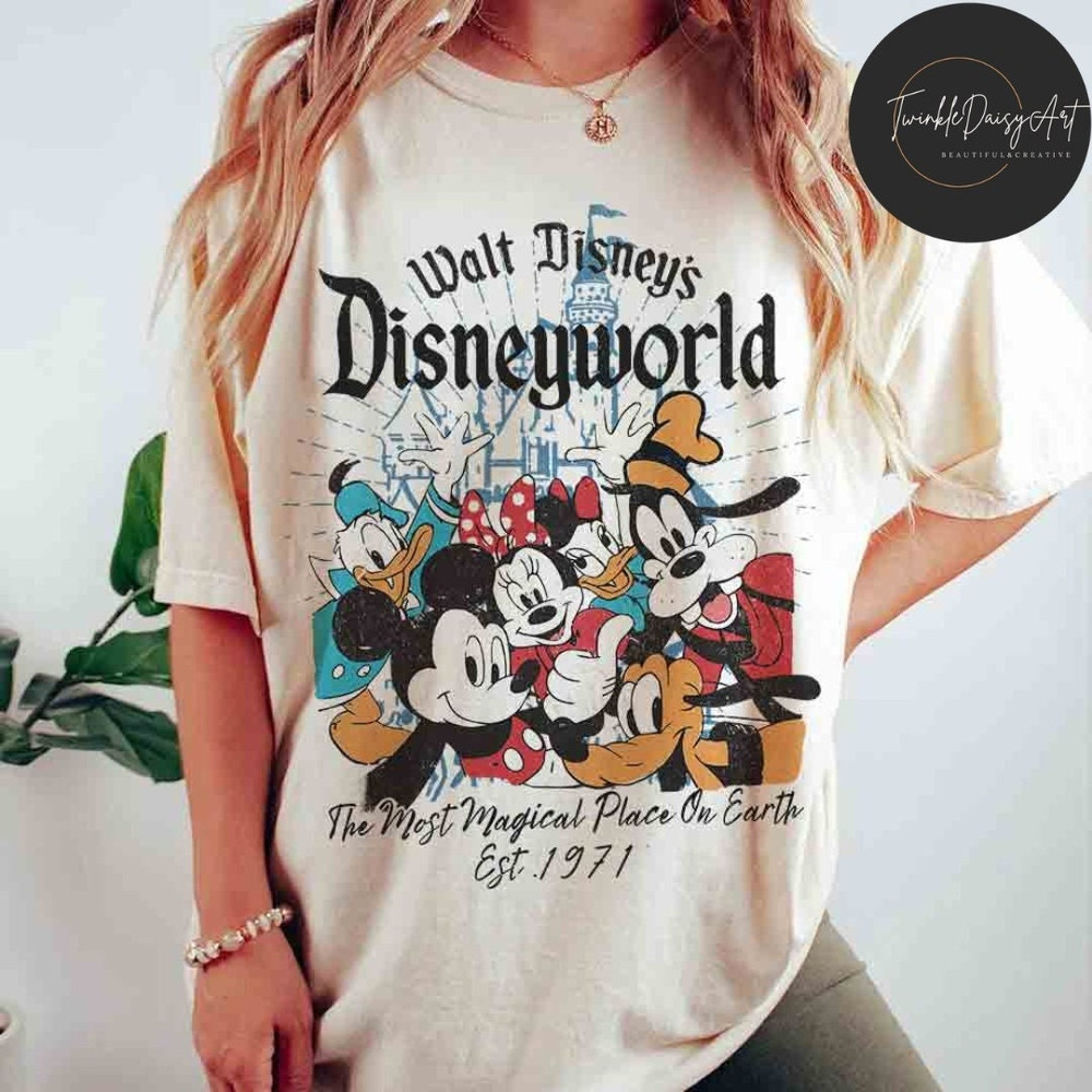 Vintage Walt Disney World The Most Magical Place On Earth Est 1971 Shirt, Retro Mickey and Friends, Disney Castle Shirt, Disney Family Shirt.jpg