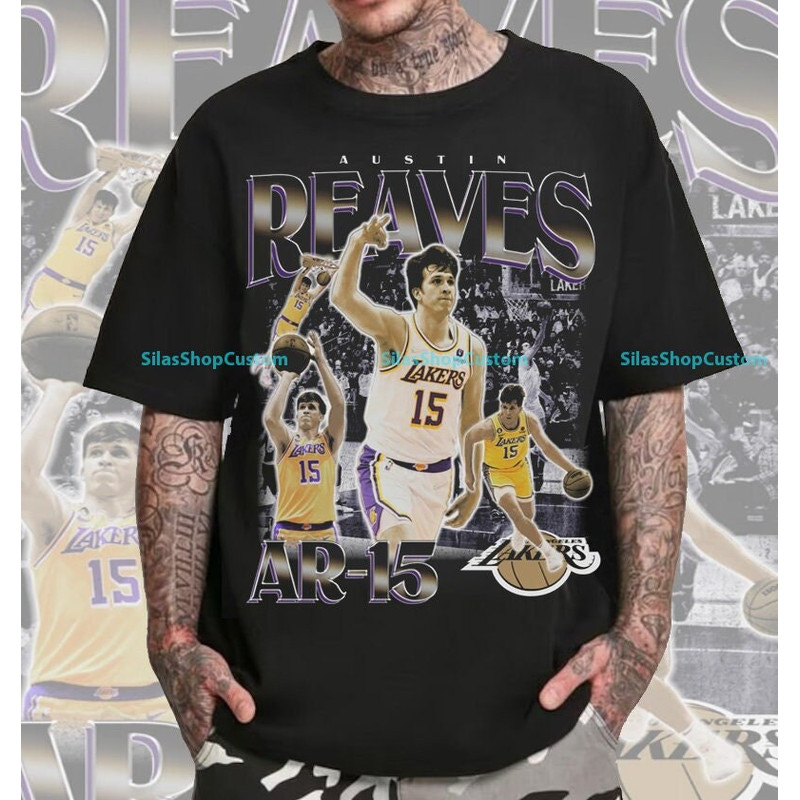 Vintage 90s Basketball Bootleg Style T-Shirt, AUSTIN REAVES Graphic Tee, Austin Reaves Shirt, Retro Basketball Shirt, Unisex Oversized Shirt.jpg
