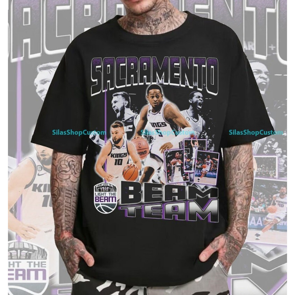 Vintage 90s Basketball Bootleg Style T-Shirt, SACRAMENTO KINGS Graphic Tee, Sacramento Kings Shirt, Retro Basketball Shirt, Unisex Oversized.jpg