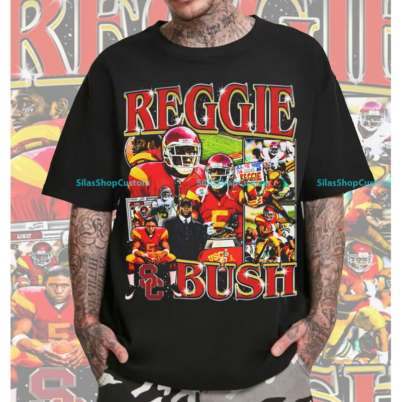Vintage 90s Graphic Style Reggie Bush T-Shirt, Reggie Bush Tee, Retro Reggie Bush Oversized T-Shirt, Football T-Shirt, Sport T-Shirt.jpg