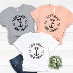 lets cruise 2022 disney fantasy shirt, matching disney cruise shirt, disney cruise shirts, disney cruise vacation shirt,