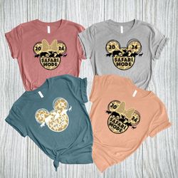 safari mode 2024 shirt, animal kingdom shirt, matching disney trip shirt, disneyland family vacation shirt, mickey minni